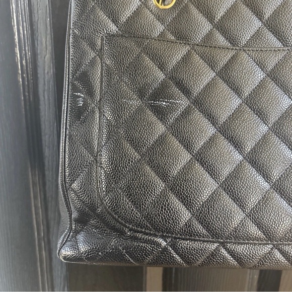 Chanel GST Grand Shopping Tote Black Caviar Leather Gold Hardware Auth Card Box - Picture 12 of 13
